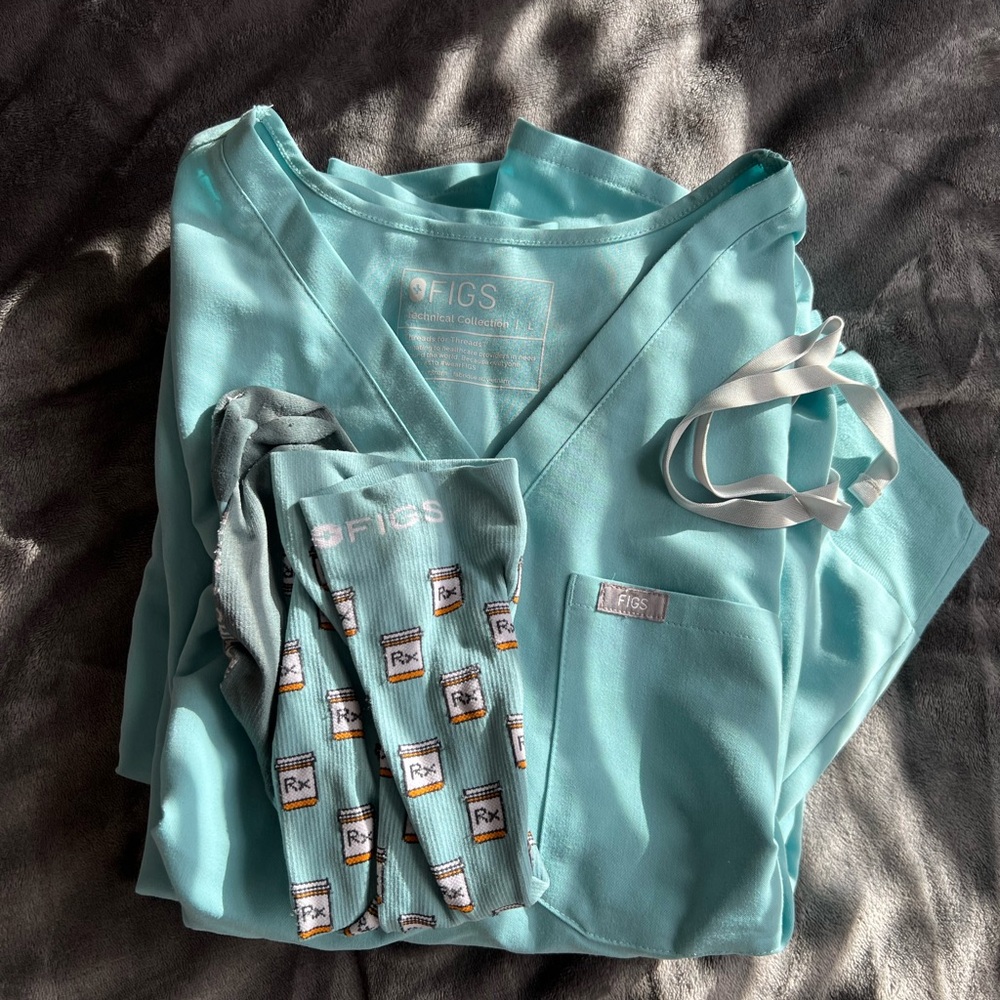 Figs Scrubs (Top/Bottoms/Socks)